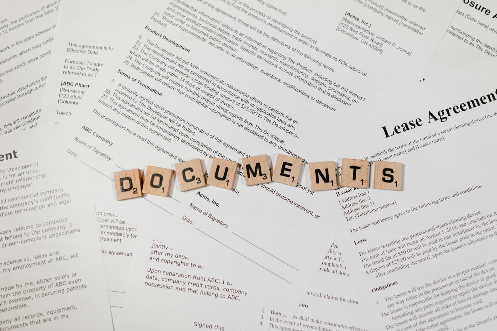 Lease agreements and contracts — every contract in writing